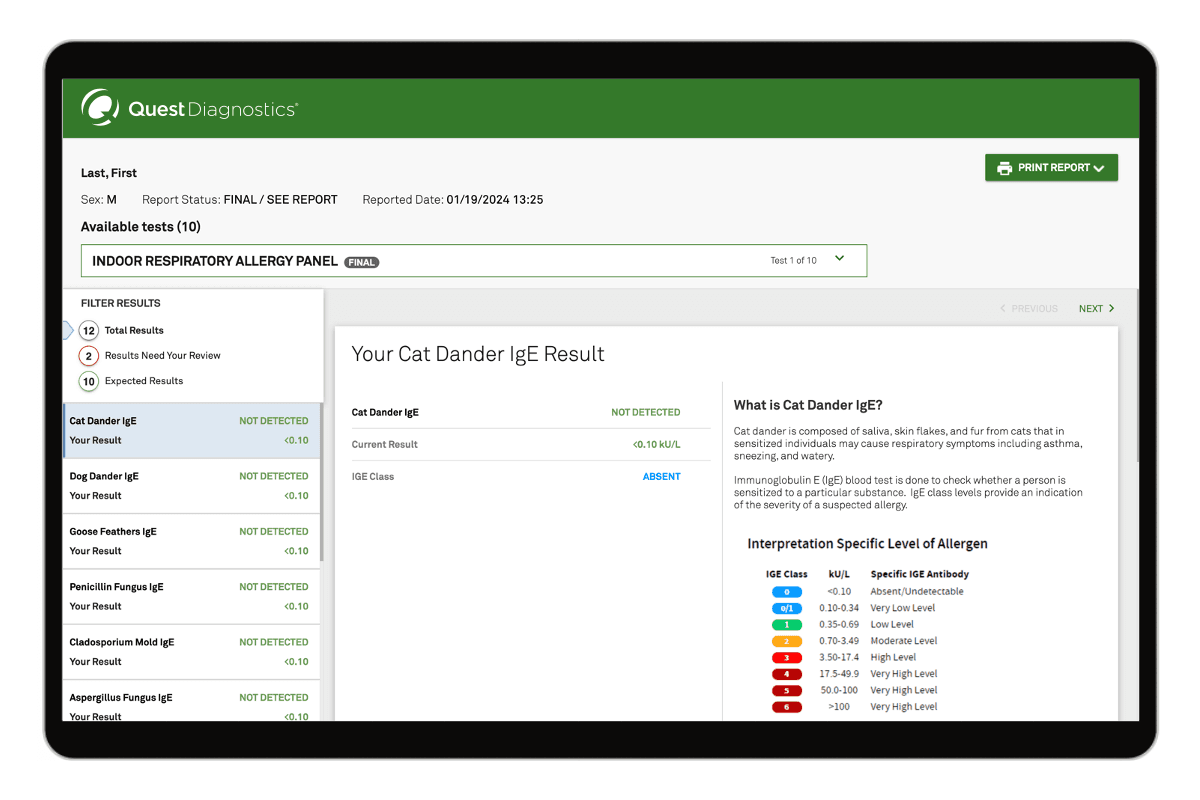 Indoor Respiratory Allergy Panel