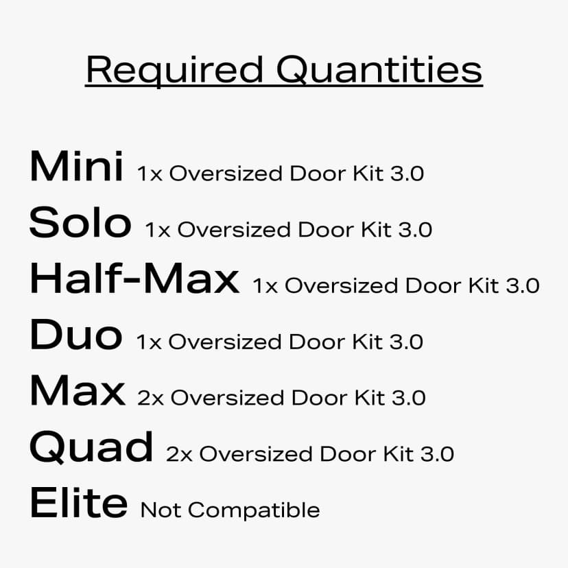 Oversized Door Kit 3.0
